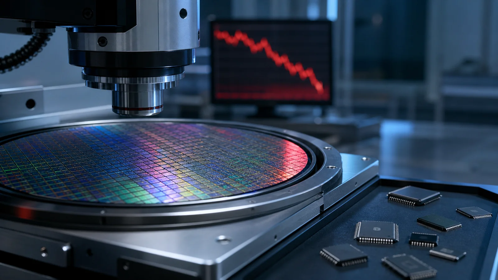 Nasdaq et semi-conducteurs en baisse, 17 juillet 2026